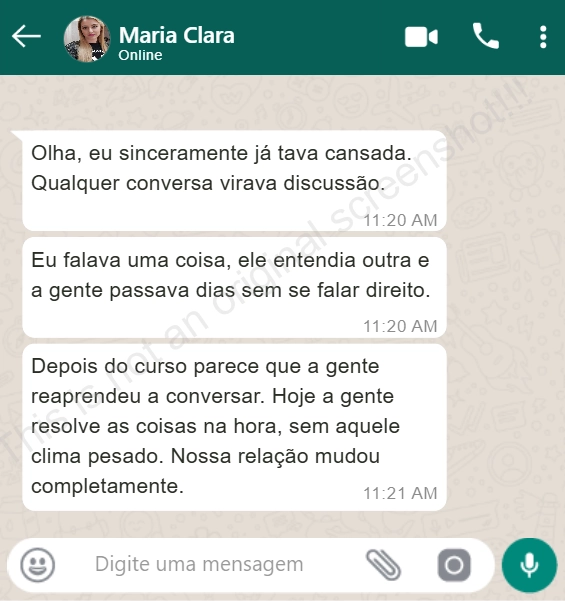 Depoimento de Maria Clara sobre o curso Viver a Dois