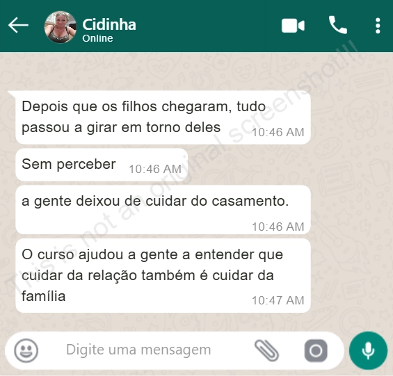 Depoimento de Cidinha sobre o curso Viver a Dois