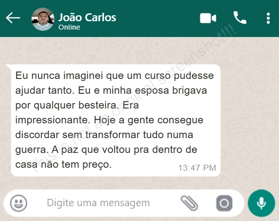 Depoimento de João Carlos sobre o curso Viver a Dois